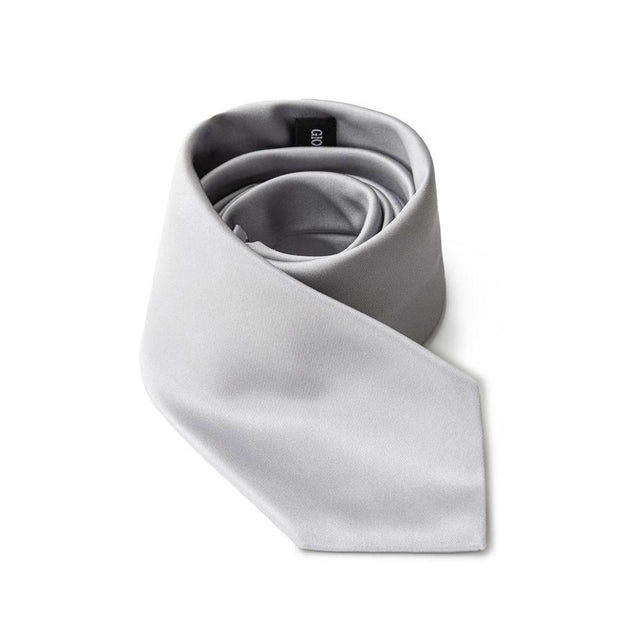 Giorgio Armani Silver Silk Ties & Bowty - Hilstor