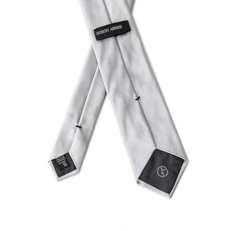 Giorgio Armani Silver Silk Ties & Bowty - Hilstor
