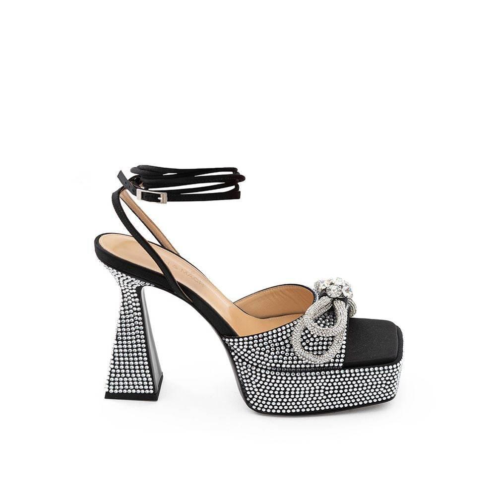 MACH & MACH Chic Black Leather Platforms for Elevated Style - Hilstor