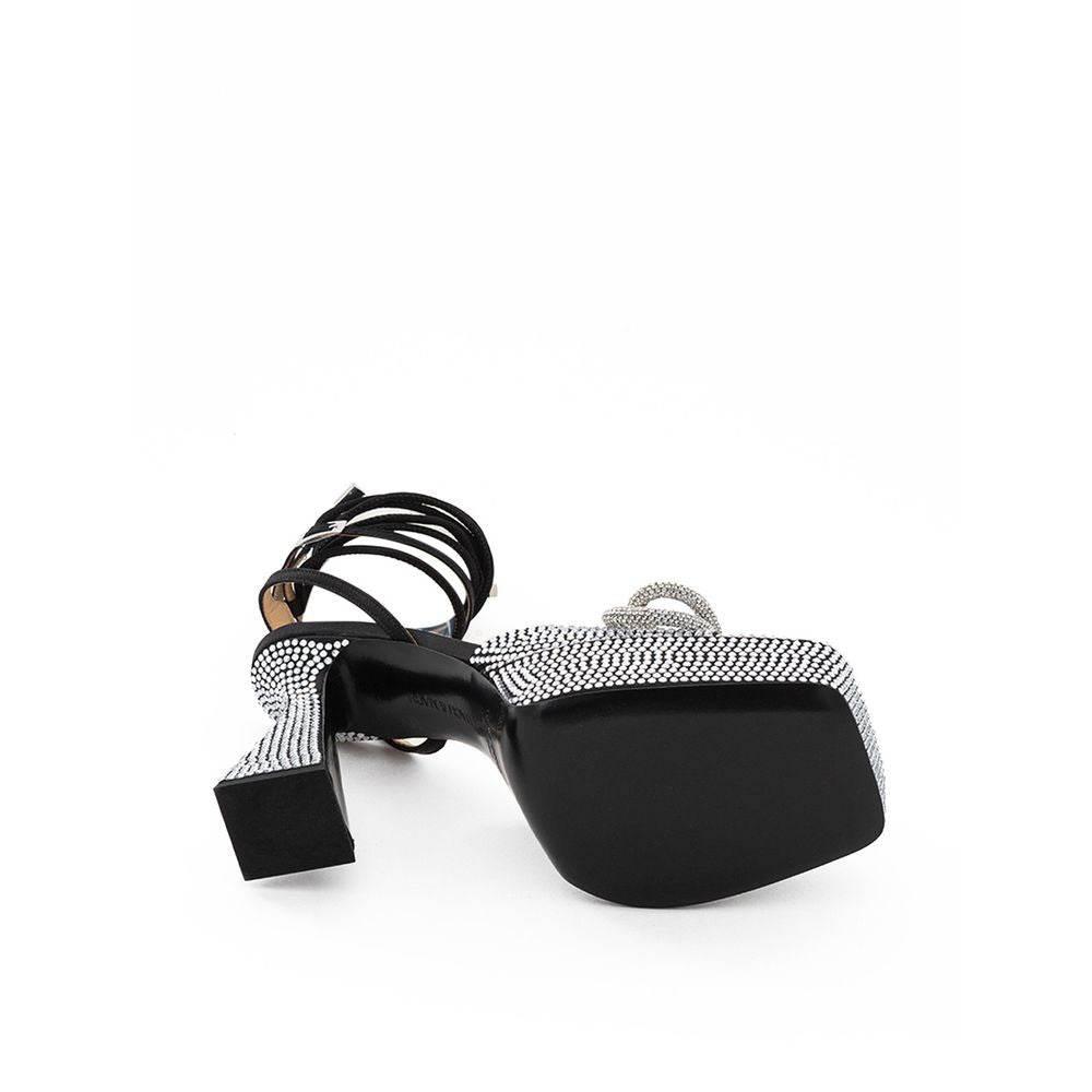 MACH & MACH Chic Black Leather Platforms for Elevated Style - Hilstor