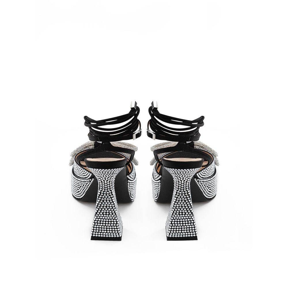 MACH & MACH Chic Black Leather Platforms for Elevated Style - Hilstor