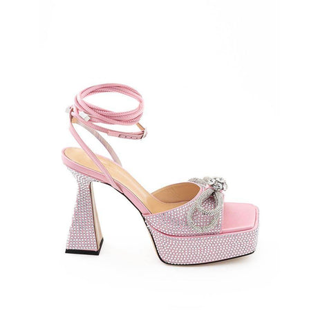 MACH & MACH Chic Pink Leather Platforms for Elevated Style - Hilstor