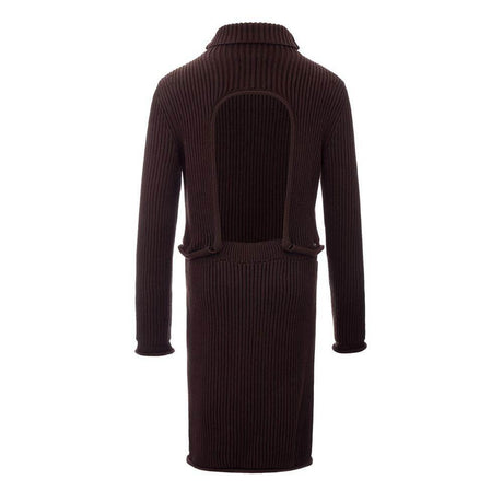 Bottega Veneta Elegant Viscose Brown Dress - Hilstor