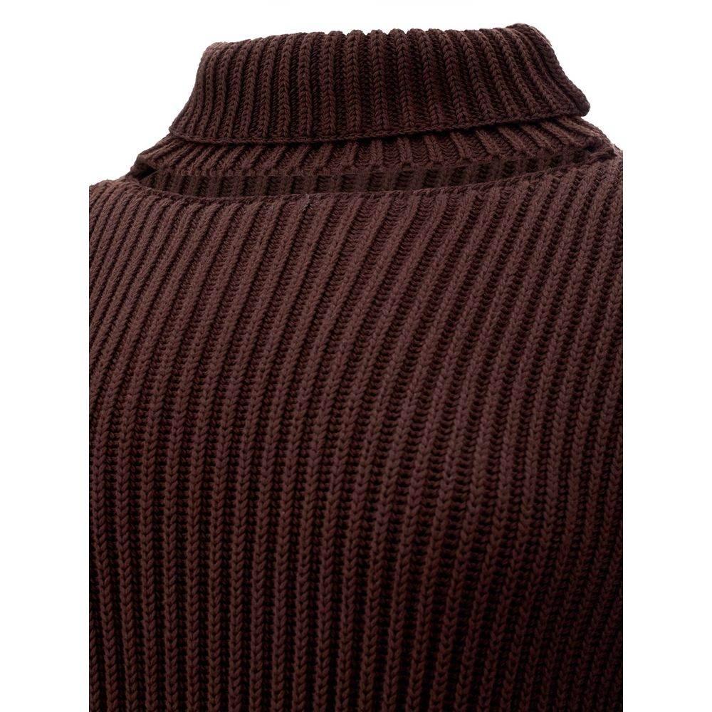 Bottega Veneta Elegant Viscose Brown Dress - Hilstor
