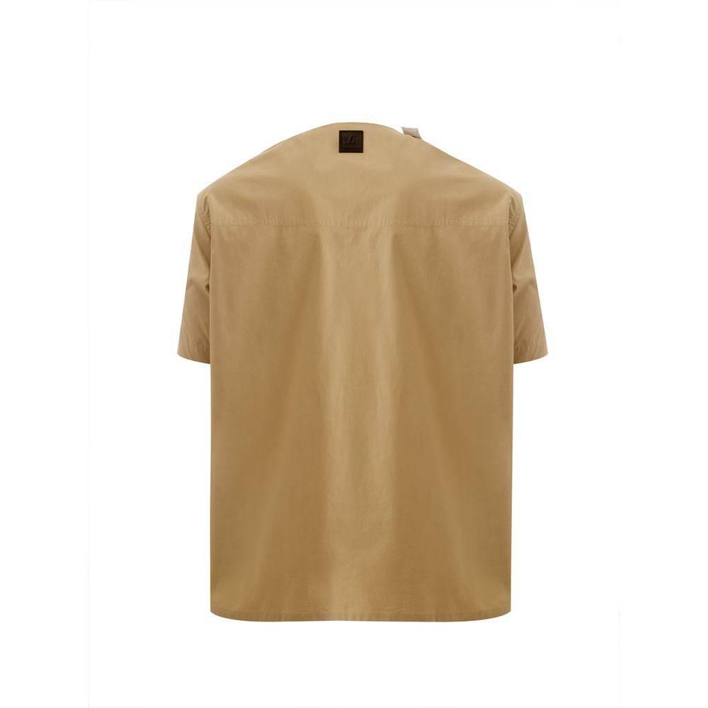 Emporio Armani Elegant Cotton Brown Shirt for Men - Hilstor