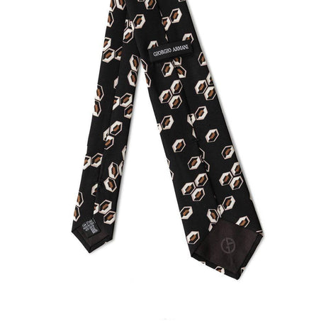 Giorgio Armani Black Silk Ties & Bowty - Hilstor
