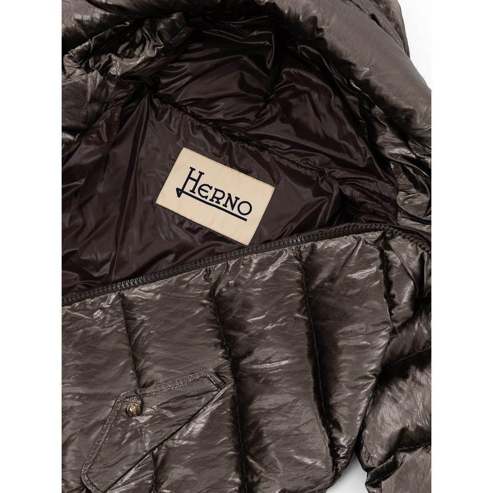 Herno Silver Viscose Jackets & Coat - Hilstor