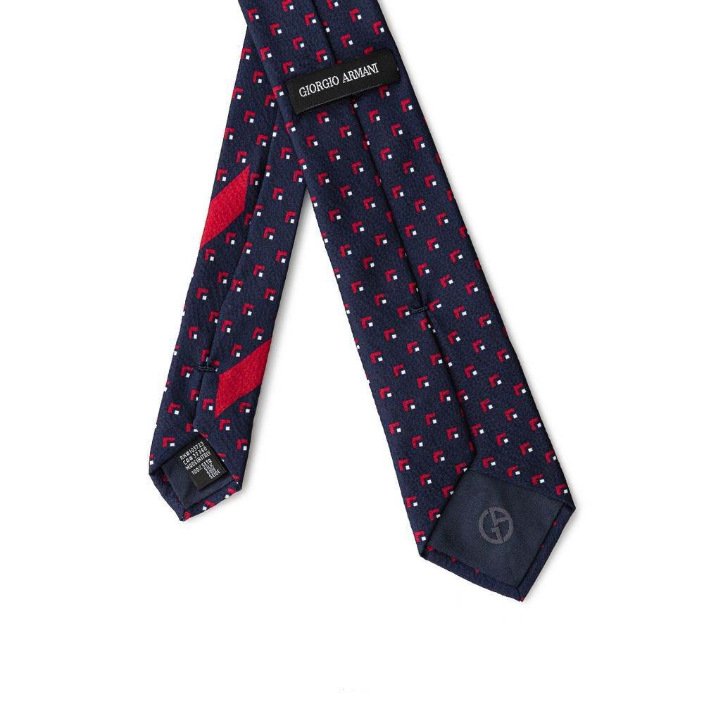 Giorgio Armani Blue Silk Ties & Bowty - Hilstor