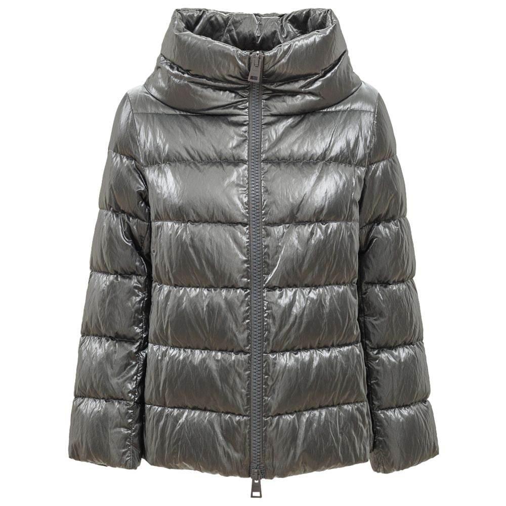 Herno Silver Viscose Jackets & Coat - Hilstor