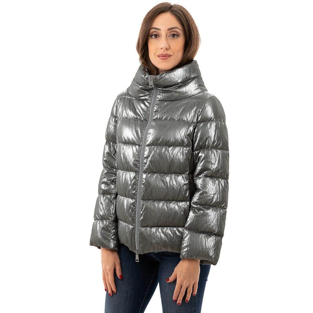 Herno Silver Viscose Jackets & Coat - Hilstor