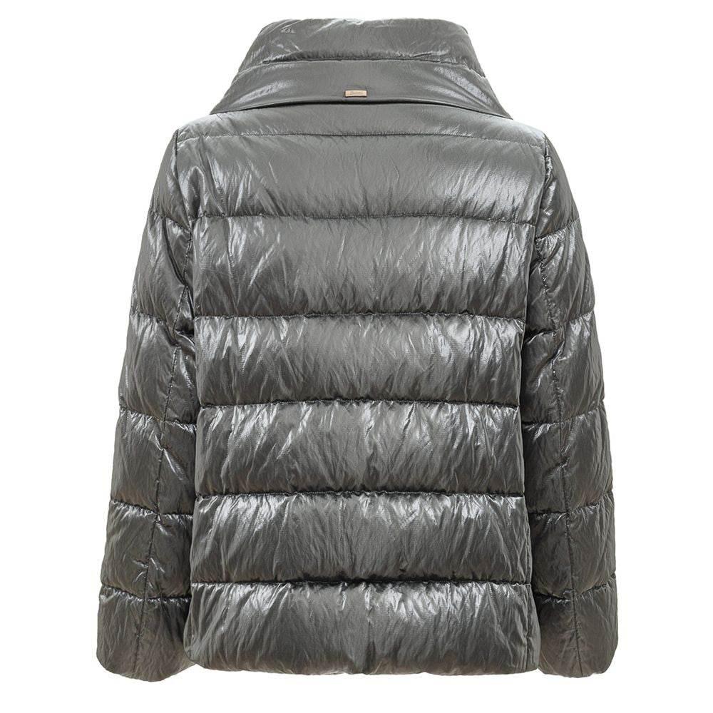 Herno Silver Viscose Jackets & Coat - Hilstor