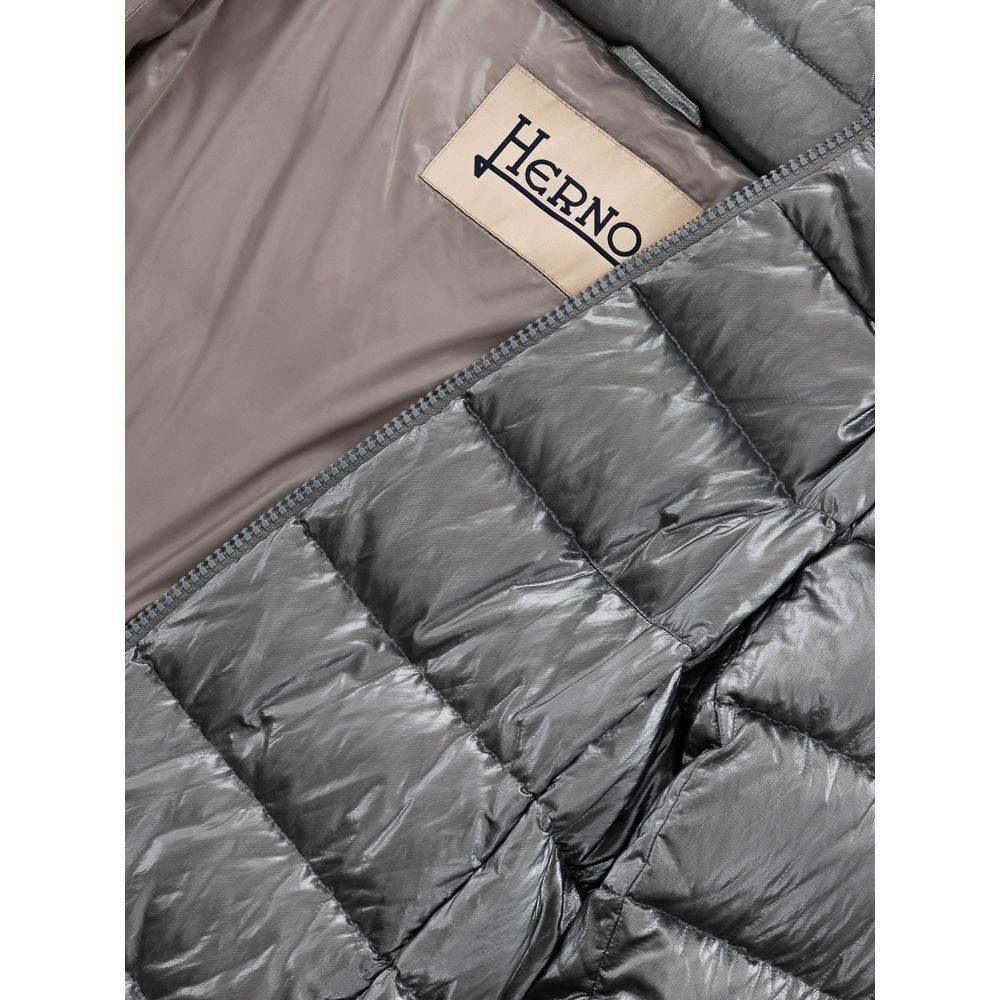 Herno Silver Viscose Jackets & Coat - Hilstor