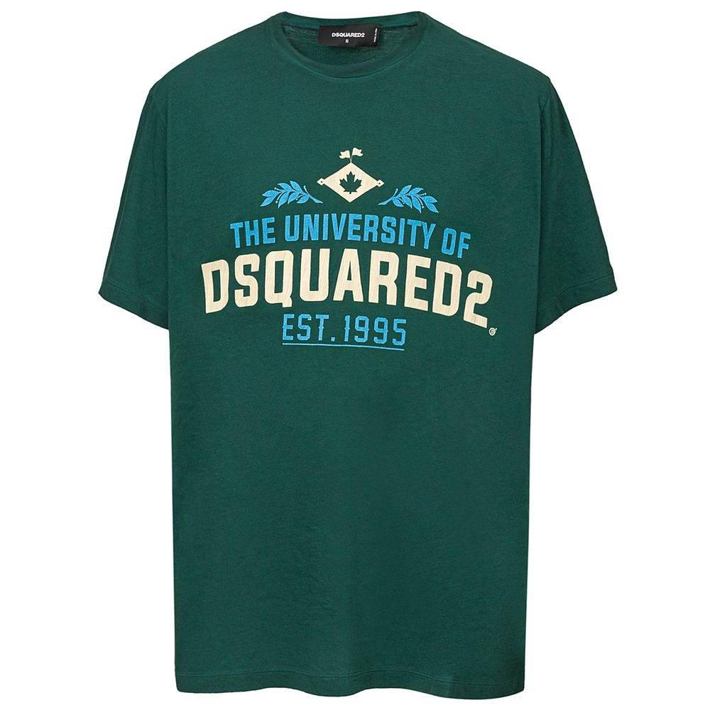 Dsquared² Green Cotton T-Shirt - Hilstor