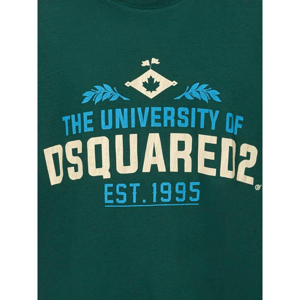 Dsquared² Green Cotton T-Shirt - Hilstor