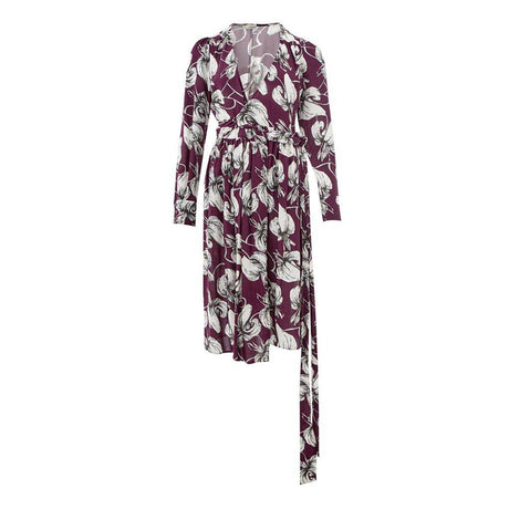Lardini Elegant Purple Viscose Dress - Hilstor