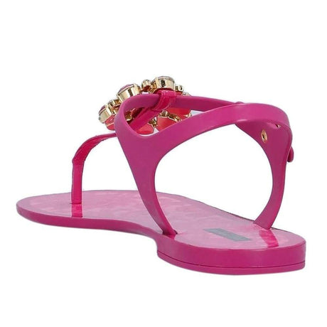 Dolce & Gabbana Fuchsia Cotton Sandal - Hilstor