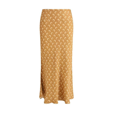 Marine Serre Moon satin midi Skirt - Hilstor