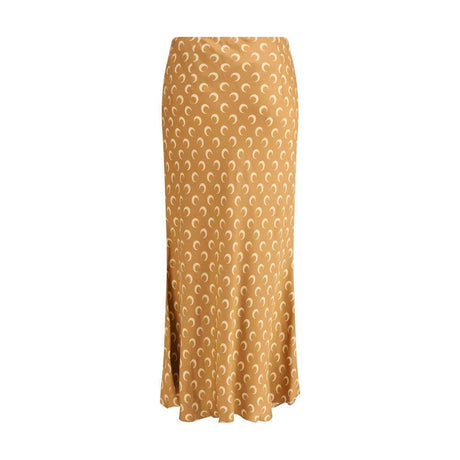 Marine Serre Moon satin midi Skirt - Hilstor