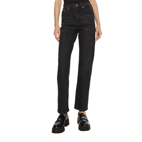 Calvin Klein Jeans Black Cotton Mom Jean - Hilstor