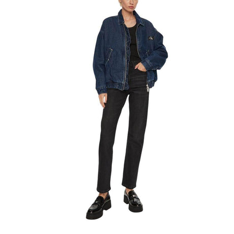 Calvin Klein Jeans Black Cotton Mom Jean - Hilstor