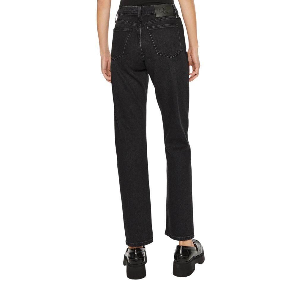 Calvin Klein Jeans Black Cotton Mom Jean - Hilstor