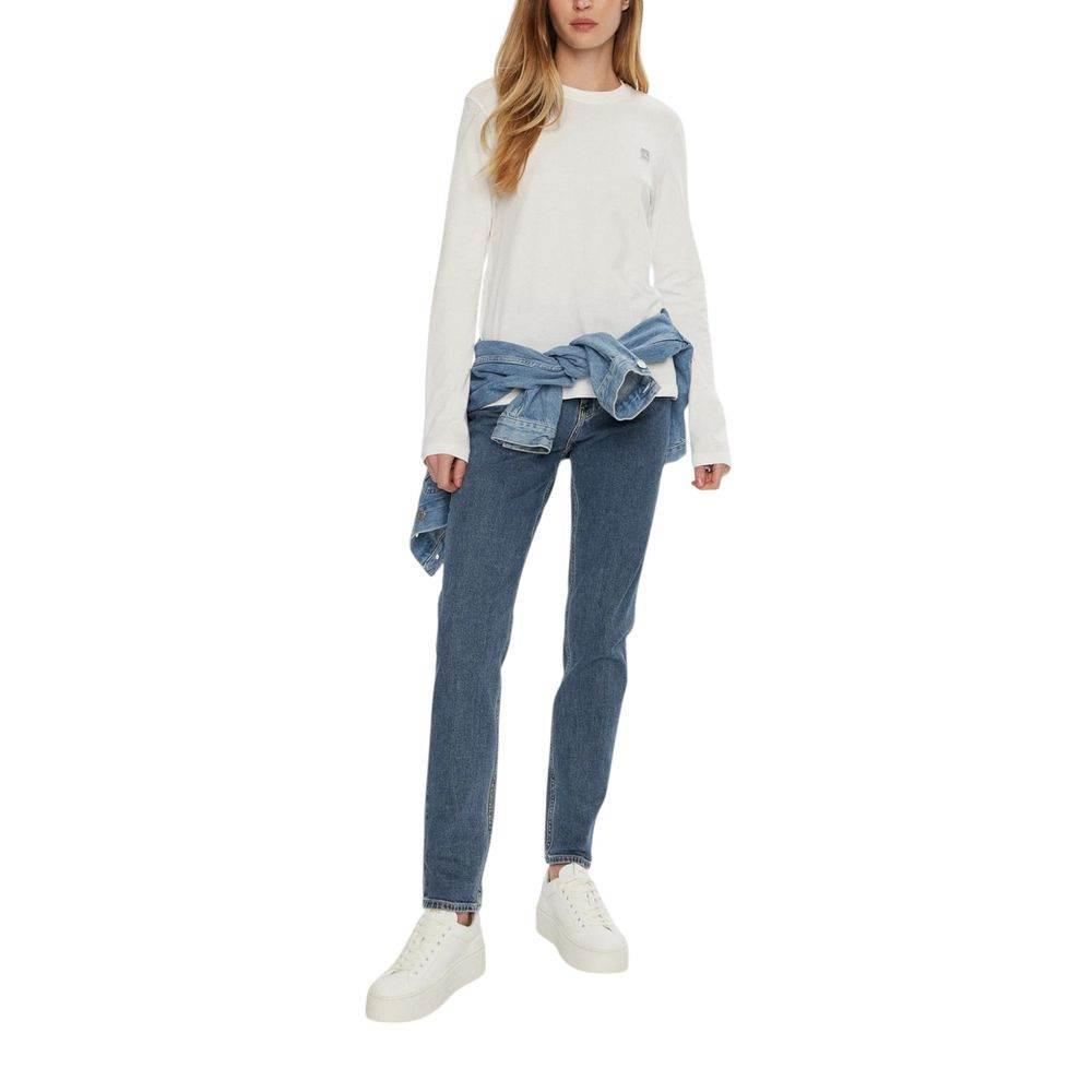 Calvin Klein Jeans White Cotton T-Shirt - Hilstor