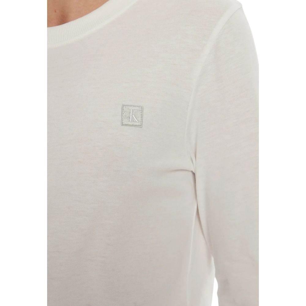 Calvin Klein Jeans White Cotton T-Shirt - Hilstor