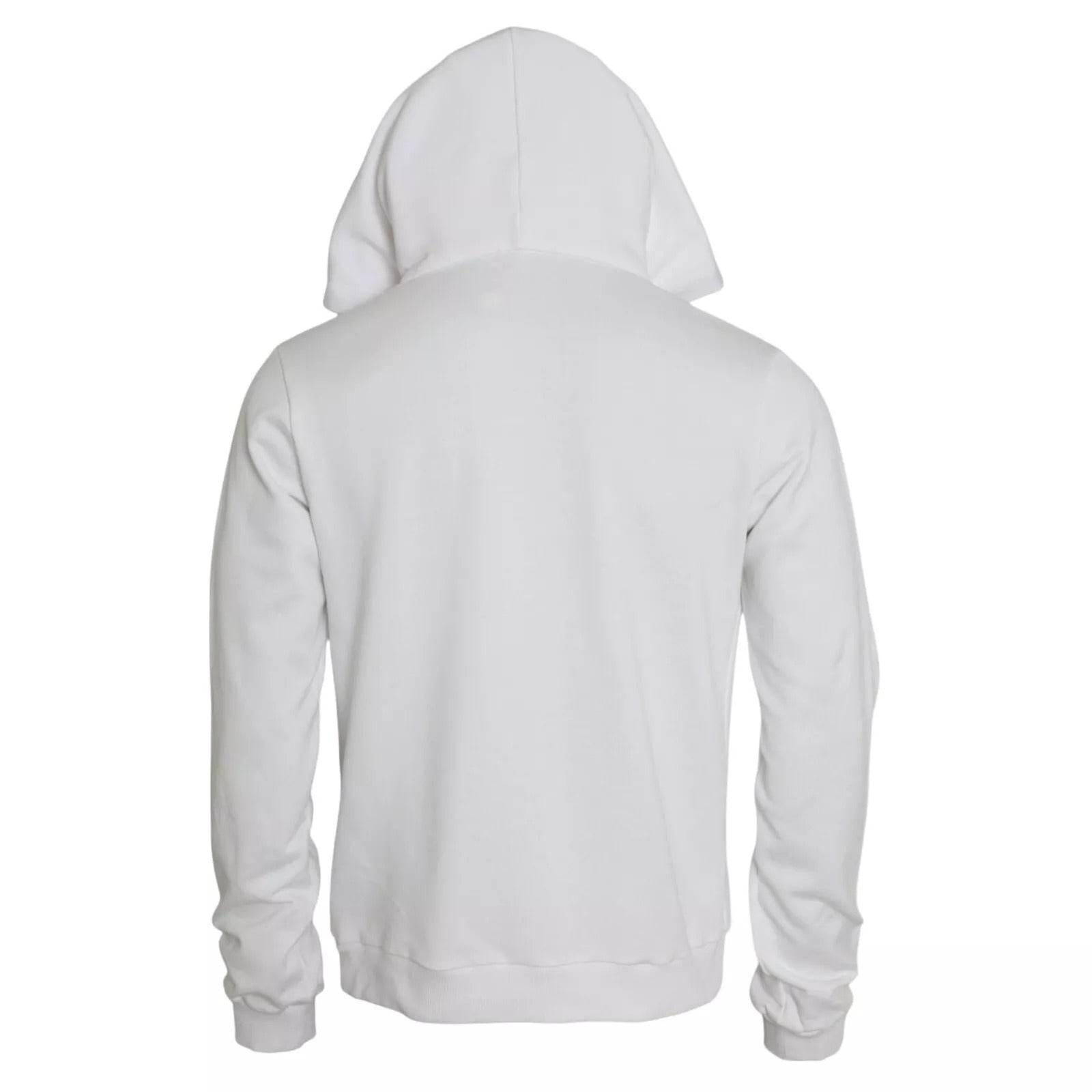 Dolce & Gabbana White Sacred Heart Hooded Sweatshirt Sweater - Hilstor