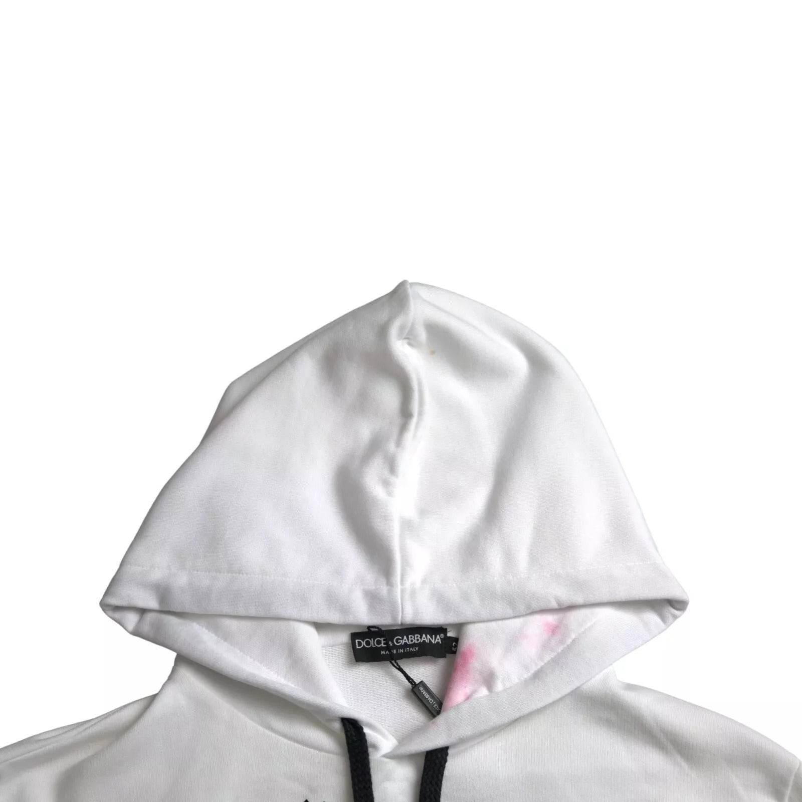 Dolce & Gabbana White Sacred Heart Hooded Sweatshirt Sweater - Hilstor