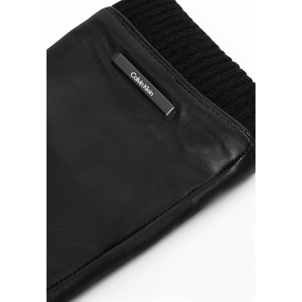 Calvin Klein Black Leather Glove - Hilstor