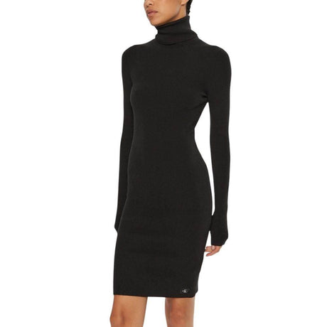 Calvin Klein Jeans Black Cotton Dress - Hilstor