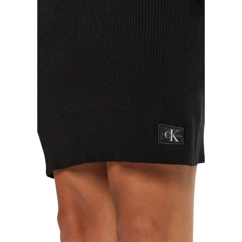 Calvin Klein Jeans Black Cotton Dress - Hilstor