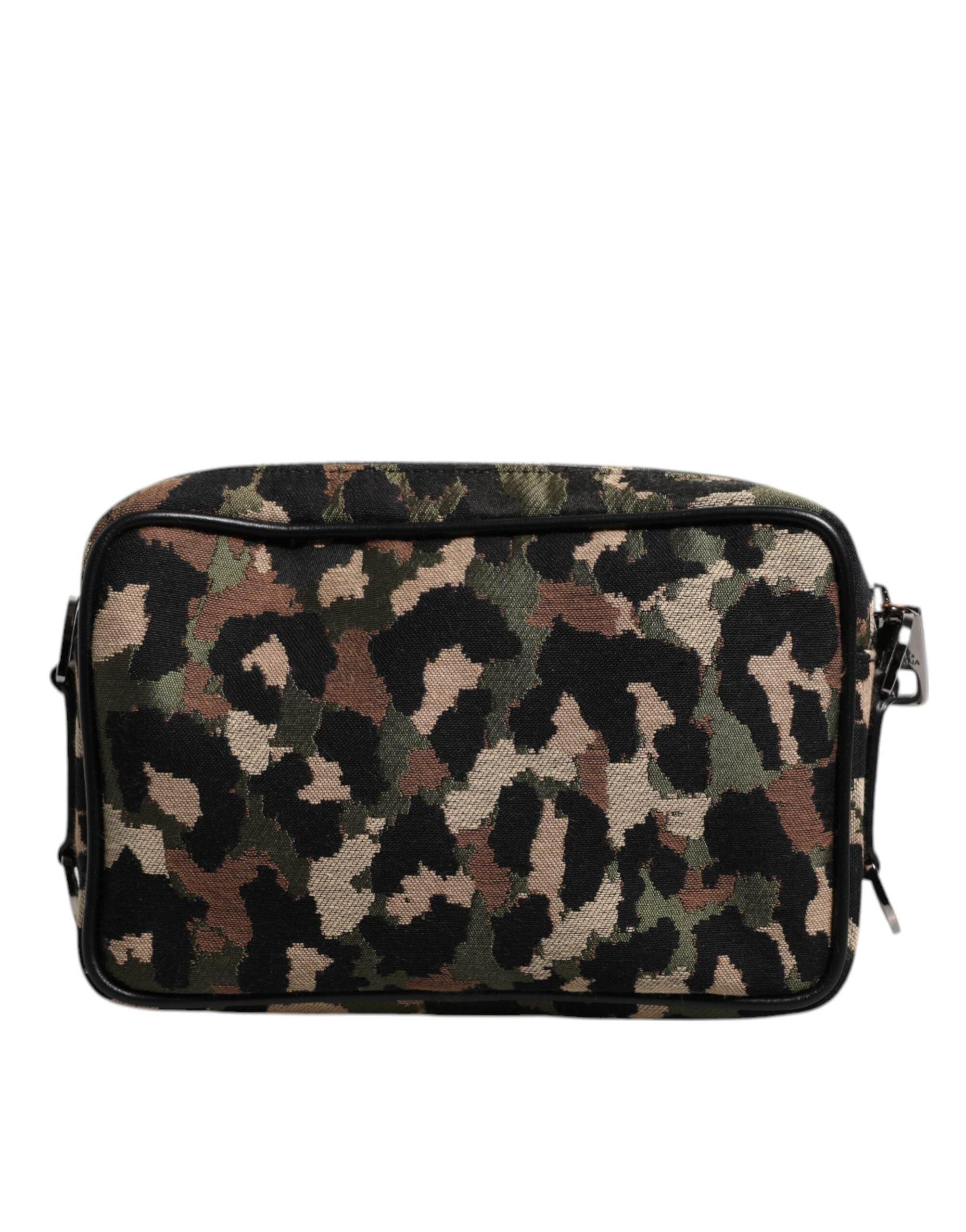 Dolce & Gabbana Multicolor Leopard Jacquard DG Logo Crossbody Bag - Hilstor