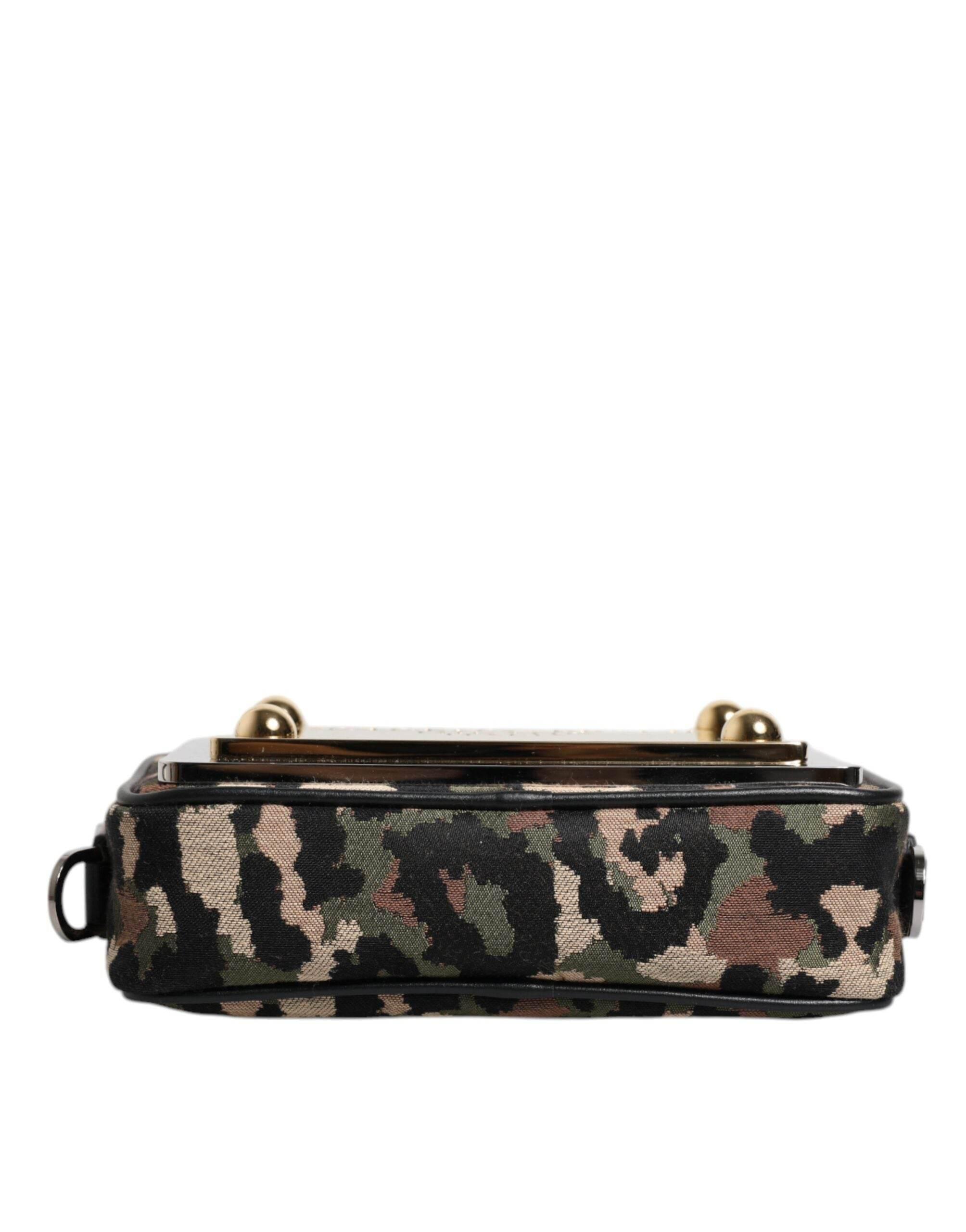 Dolce & Gabbana Multicolor Leopard Jacquard DG Logo Crossbody Bag - Hilstor