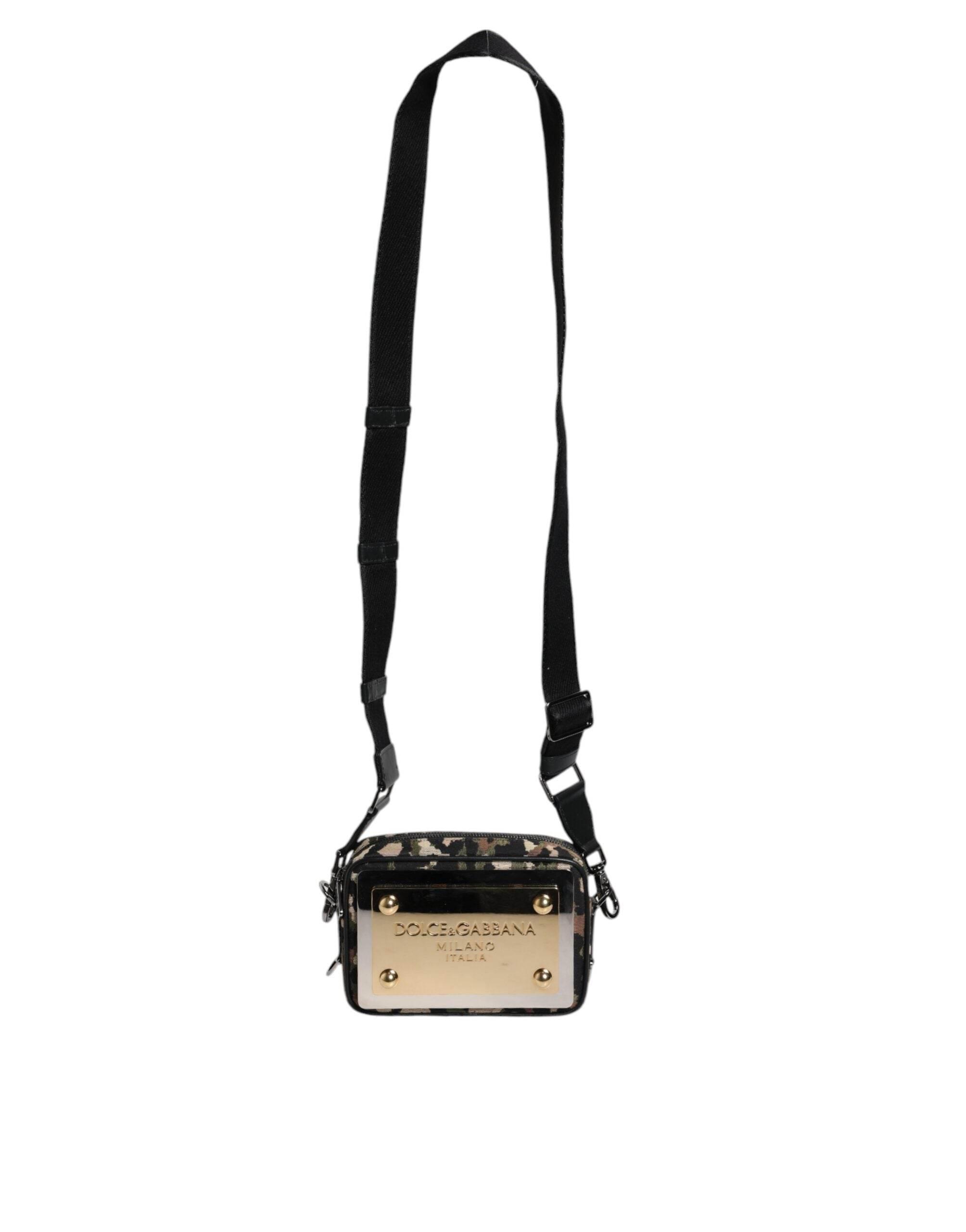 Dolce & Gabbana Multicolor Leopard Jacquard DG Logo Crossbody Bag - Hilstor