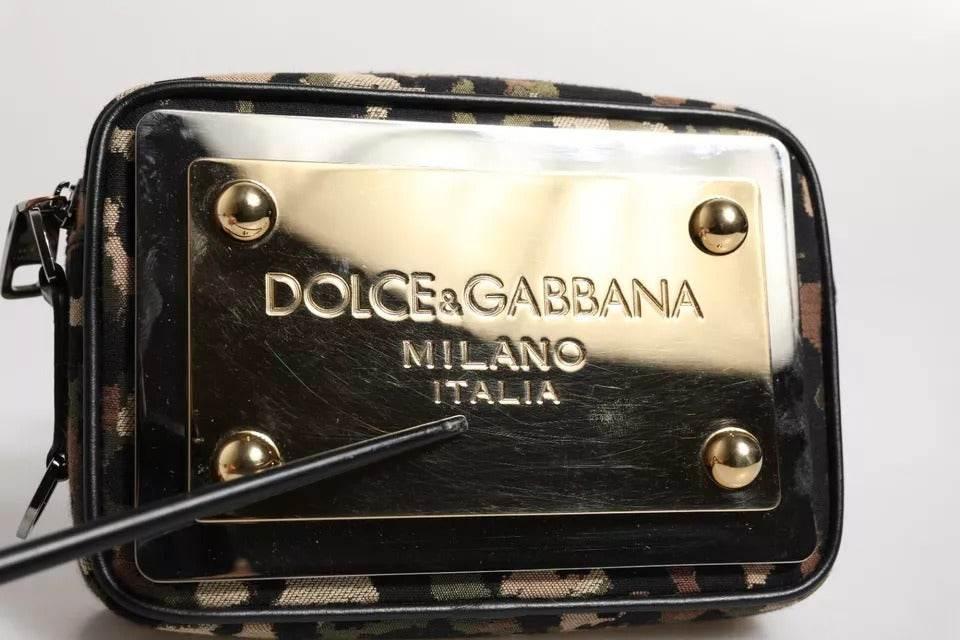 Dolce & Gabbana Multicolor Leopard Jacquard DG Logo Crossbody Bag - Hilstor