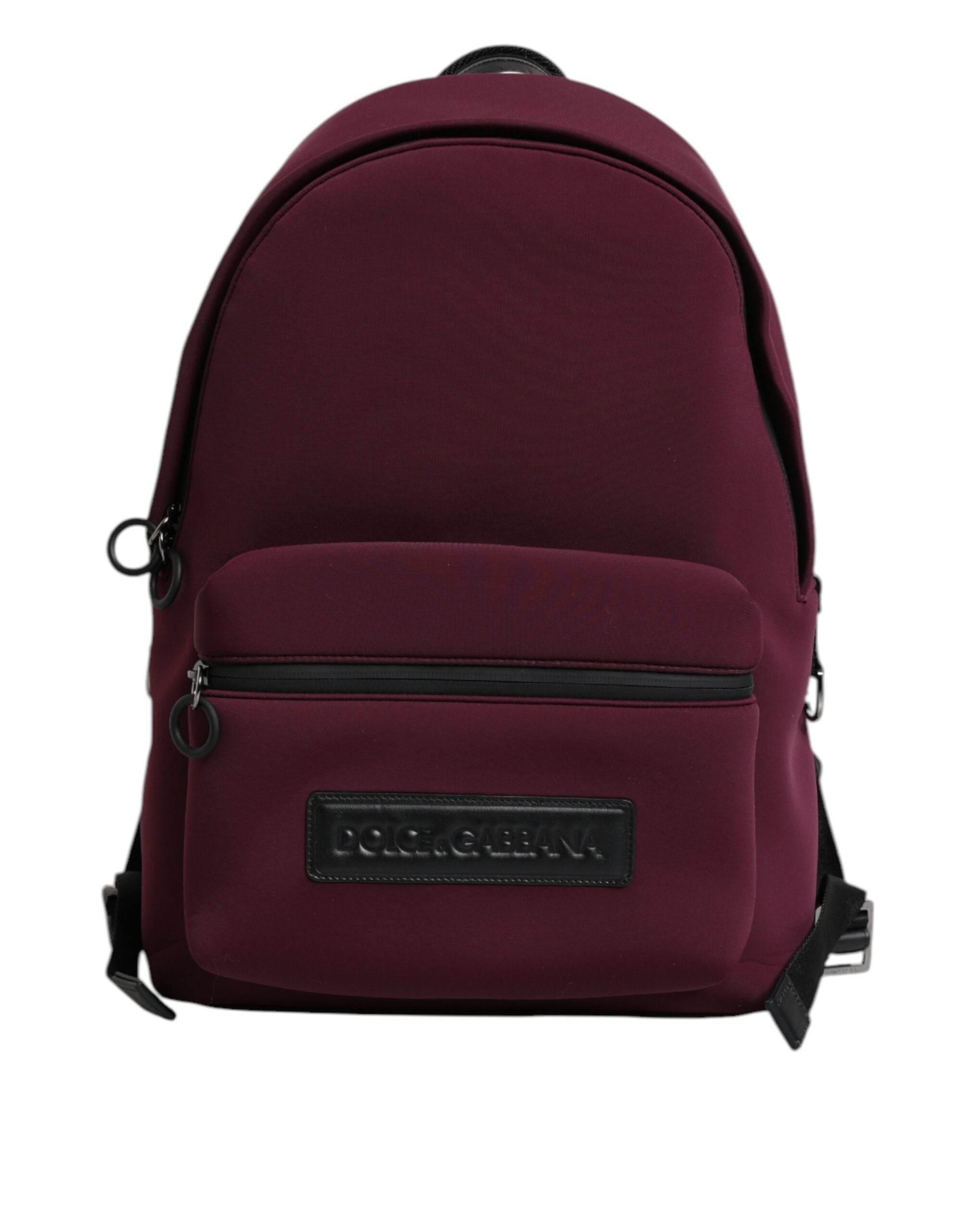 Dolce & Gabbana Burgundy Montreale Tecnico Textile Men Backpack Bag - Hilstor