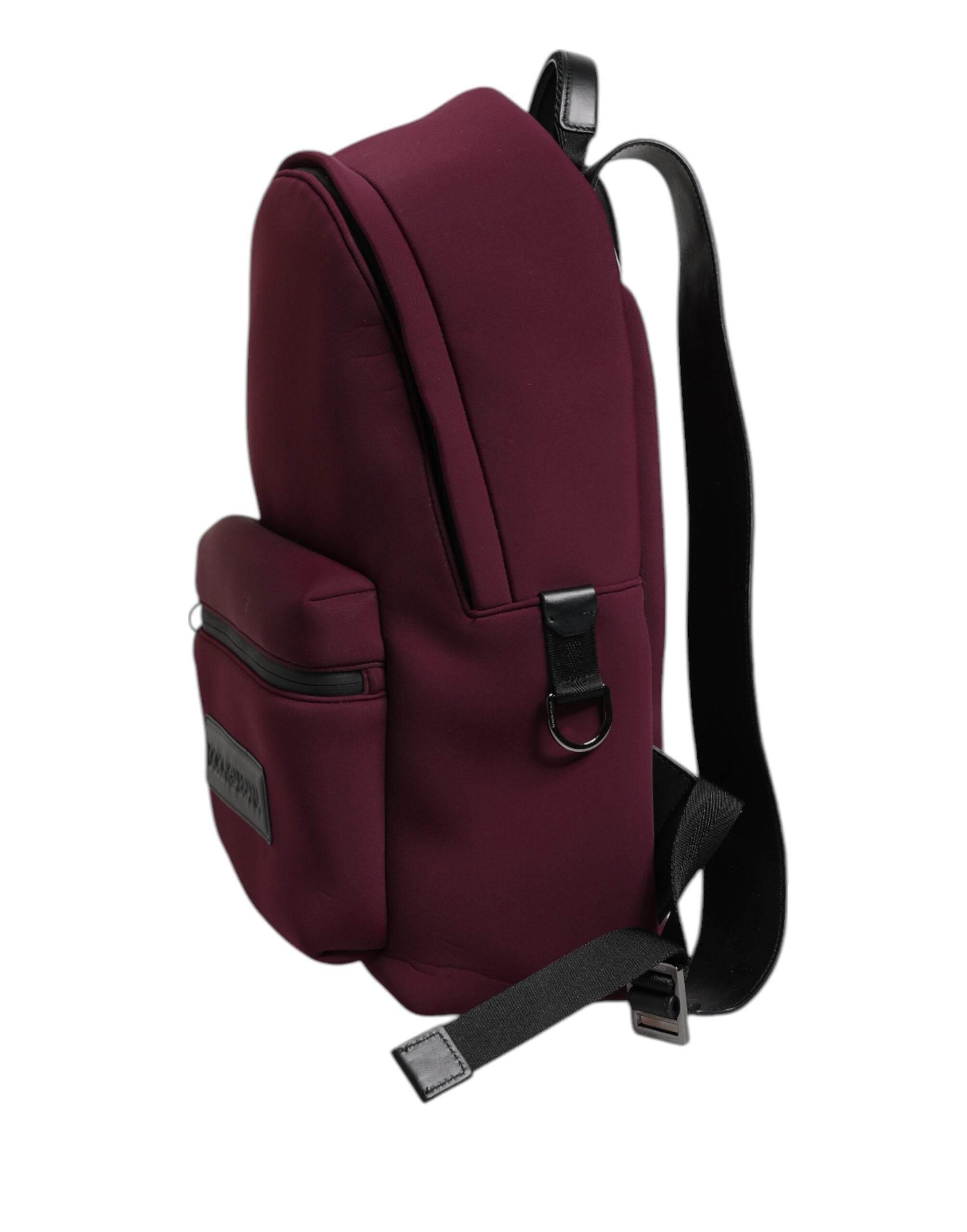 Dolce & Gabbana Burgundy Montreale Tecnico Textile Men Backpack Bag - Hilstor