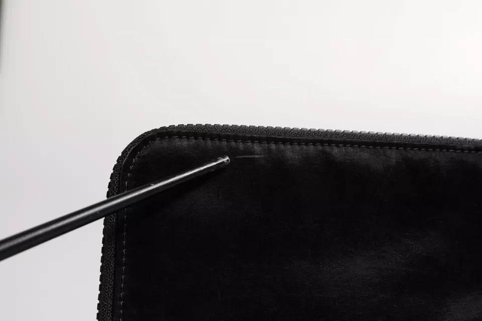 Dolce & Gabbana Black Nylon Logo Plaque Keyring Pouch Clutch Bag - Hilstor