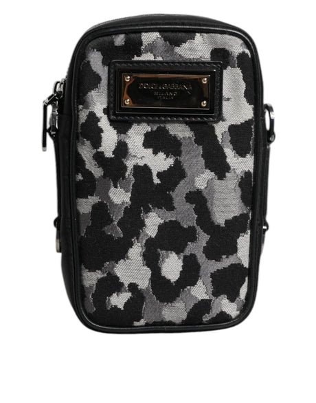 Dolce & Gabbana Multicolor Camouflage Jacquard Logo Plaque Crossbody Bag - Hilstor