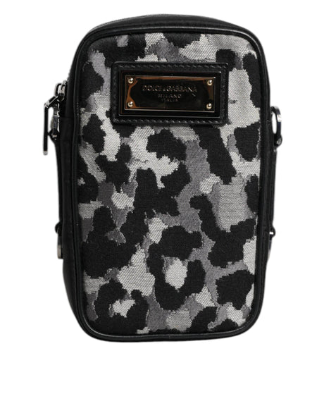 Dolce & Gabbana Multicolor Camouflage Jacquard Logo Plaque Crossbody Bag - Hilstor