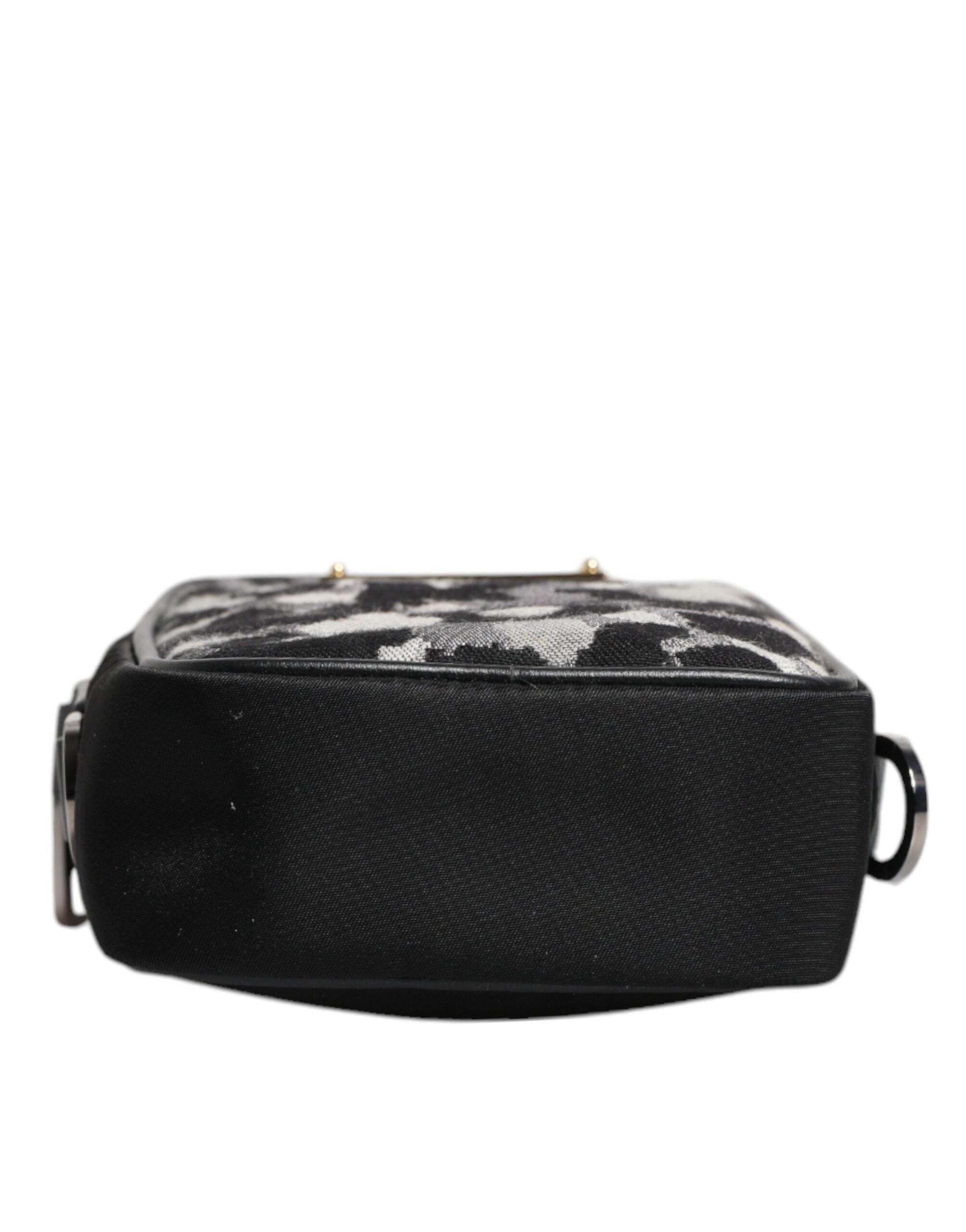 Dolce & Gabbana Multicolor Camouflage Jacquard Logo Plaque Crossbody Bag - Hilstor