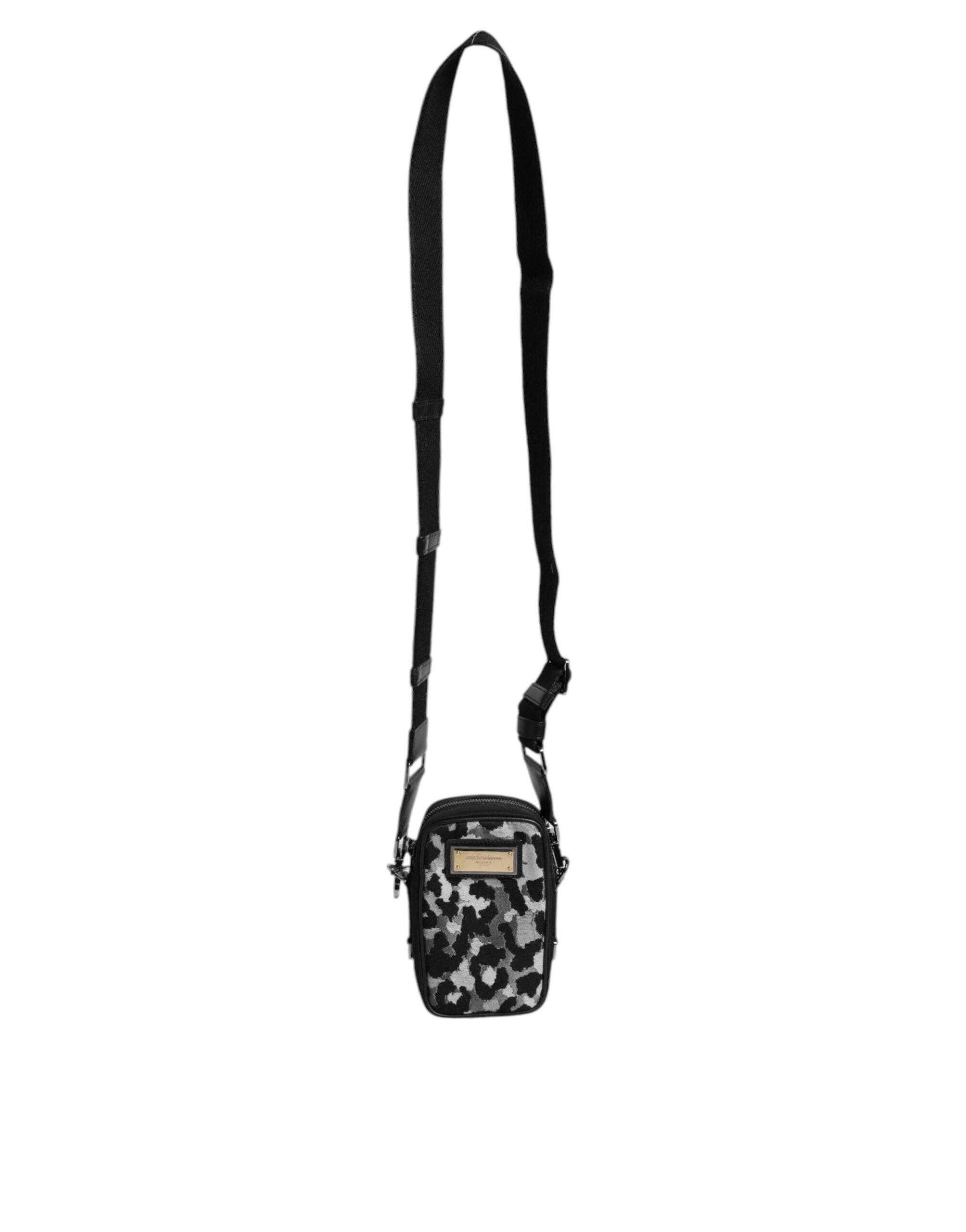 Dolce & Gabbana Multicolor Camouflage Jacquard Logo Plaque Crossbody Bag - Hilstor