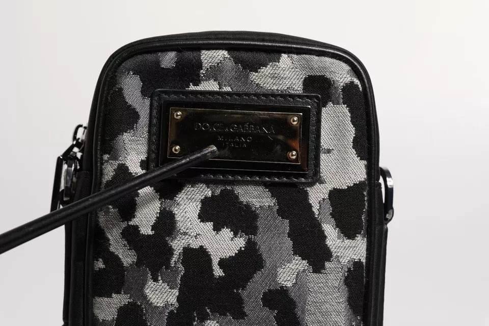 Dolce & Gabbana Multicolor Camouflage Jacquard Logo Plaque Crossbody Bag - Hilstor