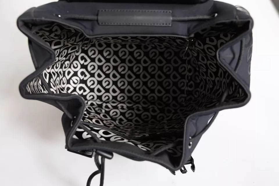 Dolce & Gabbana Black Neoprene Nylon DG Logo School Backpack Bag - Hilstor