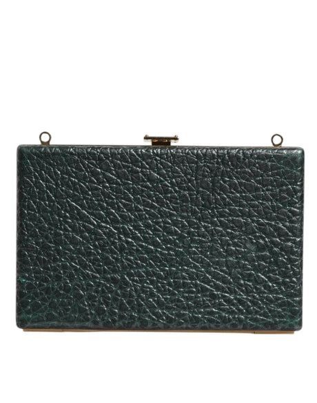 Dolce & Gabbana Black Leather Clutch Evening Crossbody Bag - Hilstor