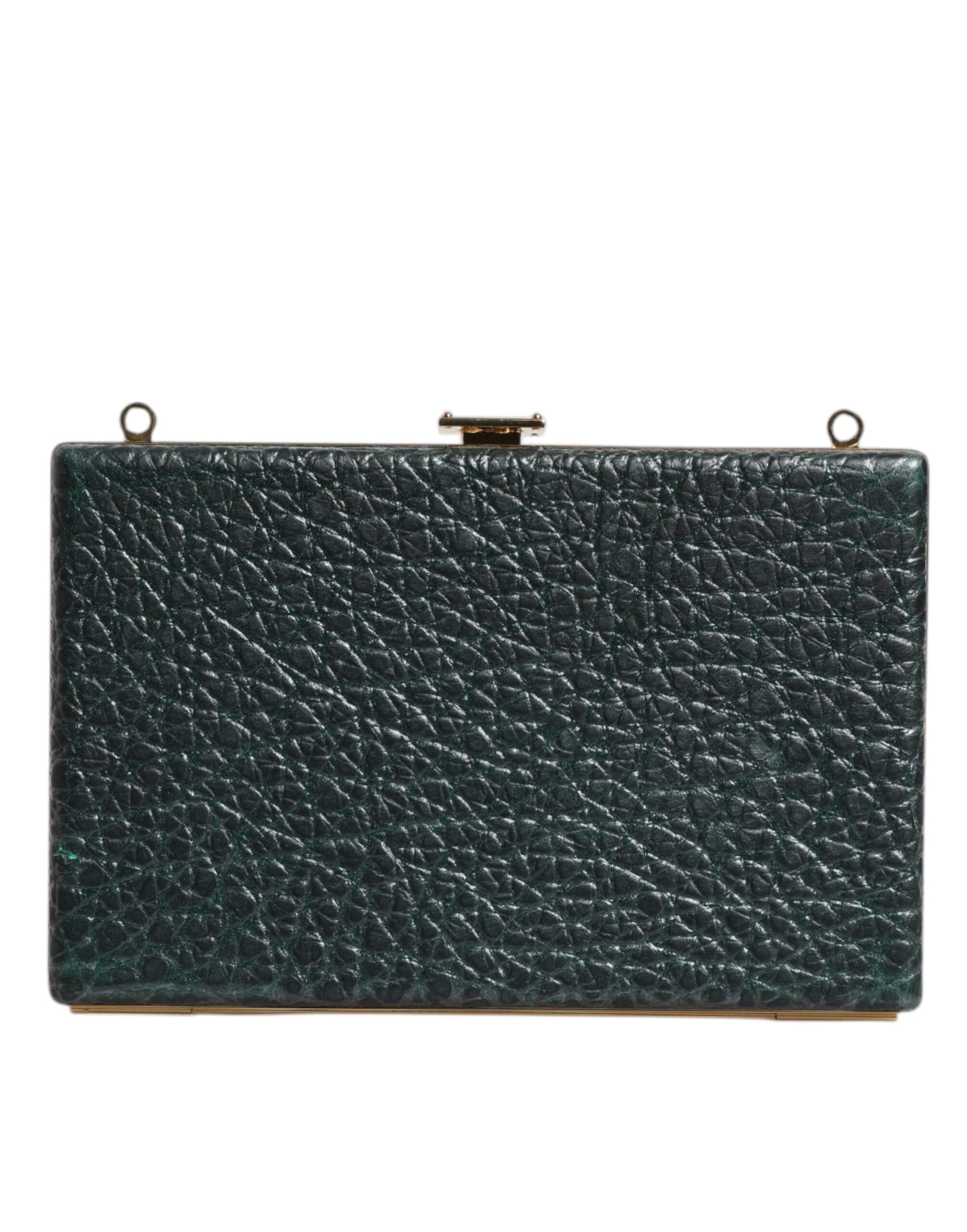 Dolce &amp; Gabbana sort læder clutch aften crossbody taske