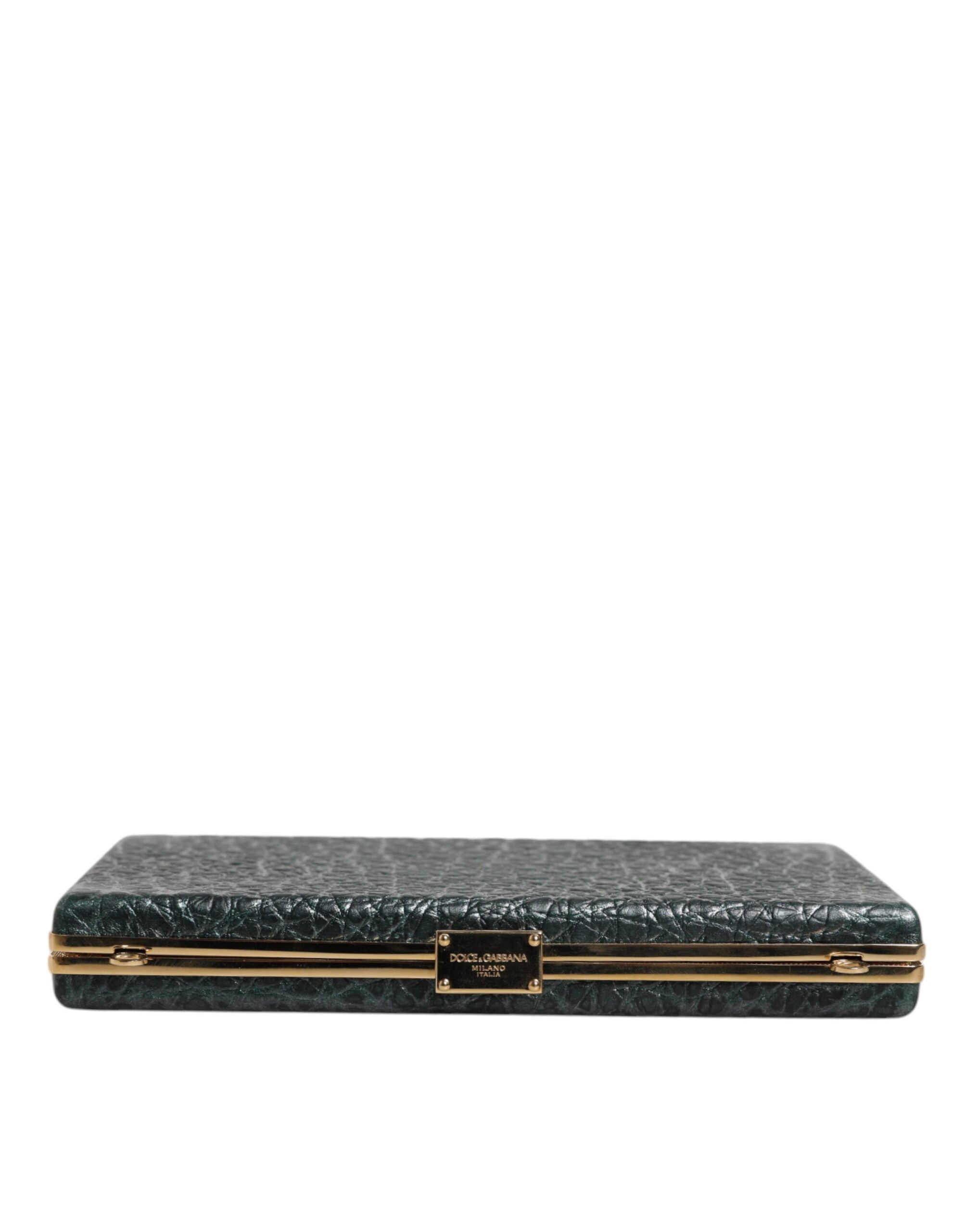Dolce &amp; Gabbana sort læder clutch aften crossbody taske