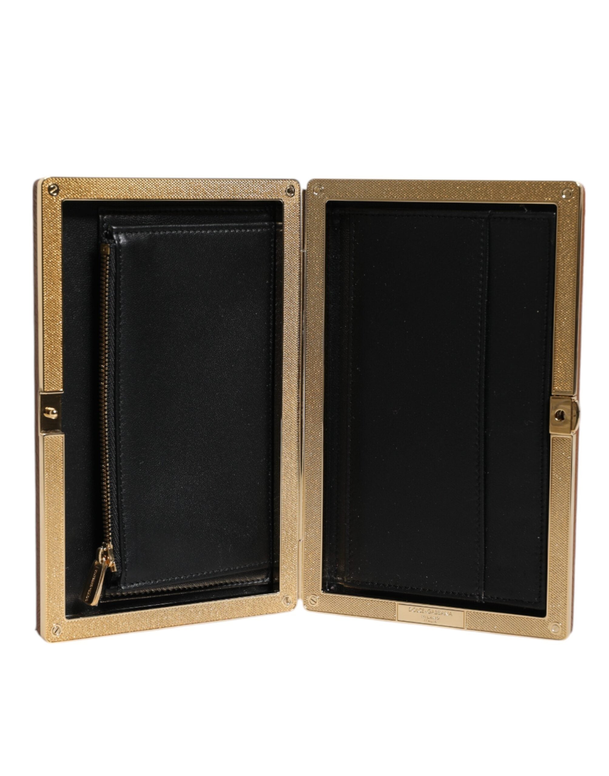 Dolce &amp; Gabbana brun læder clutch aften crossbody taske