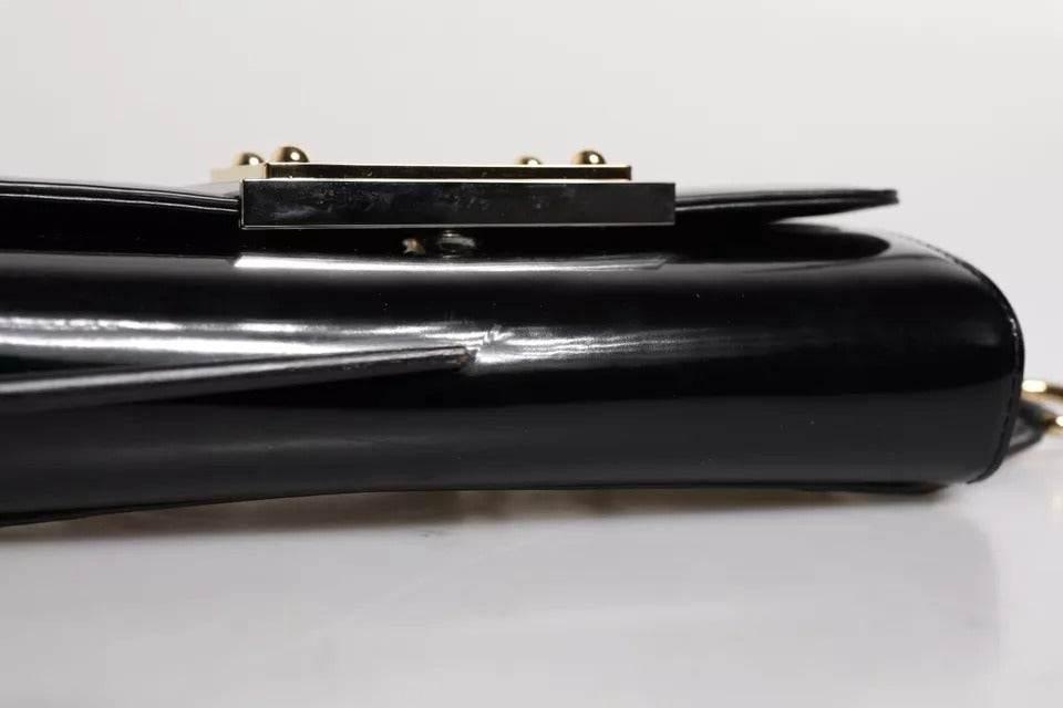Dolce & Gabbana Black Calfskin Leather DG Logo Shoulder Bag - Hilstor